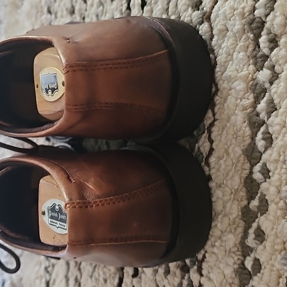 ECCO Men's Antiqued Brown Oxfords 7-7.5/41 NICE! - Picture 3 of 5